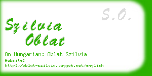 szilvia oblat business card